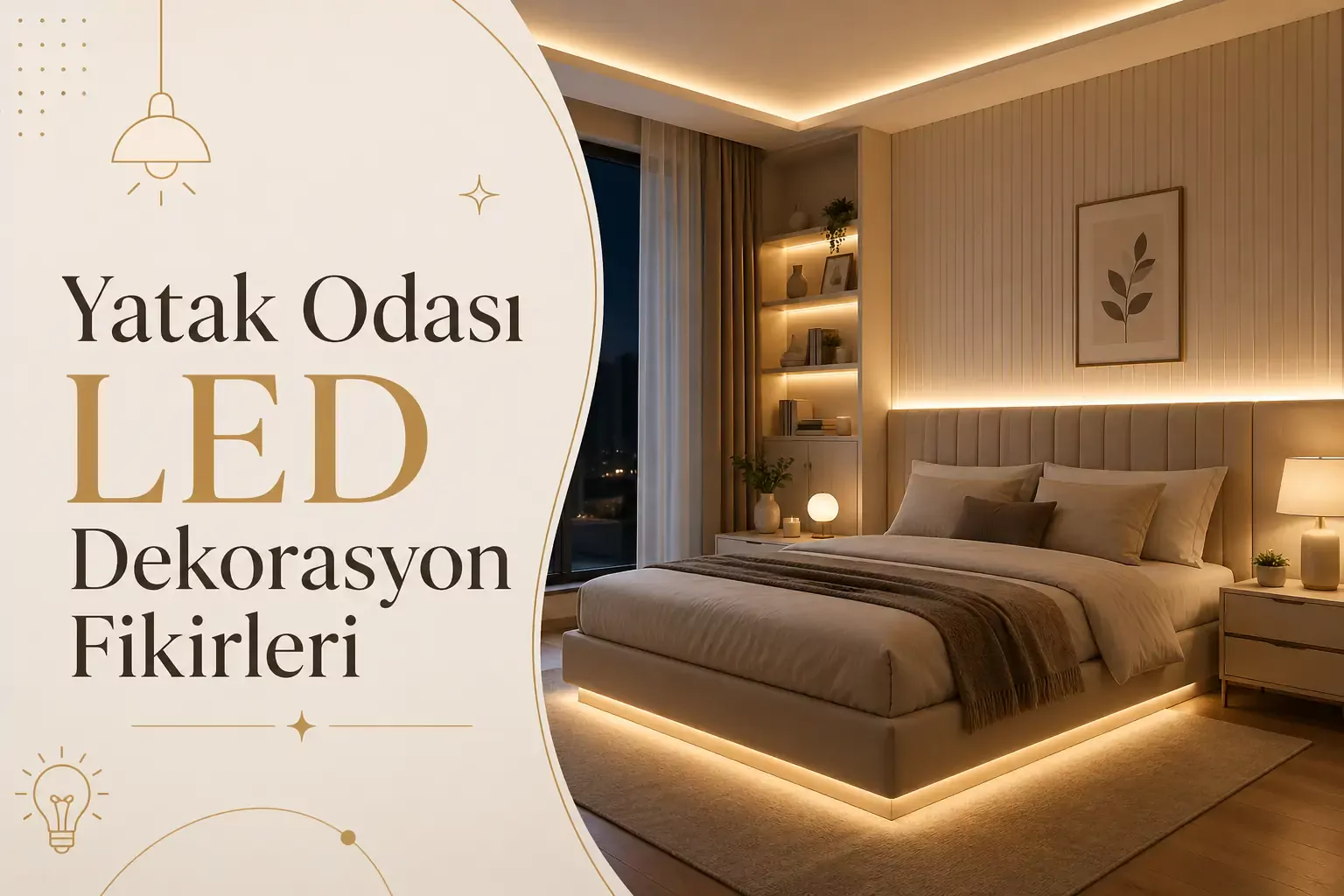 Yatak Odası LED Dekorasyon Fikirleri
